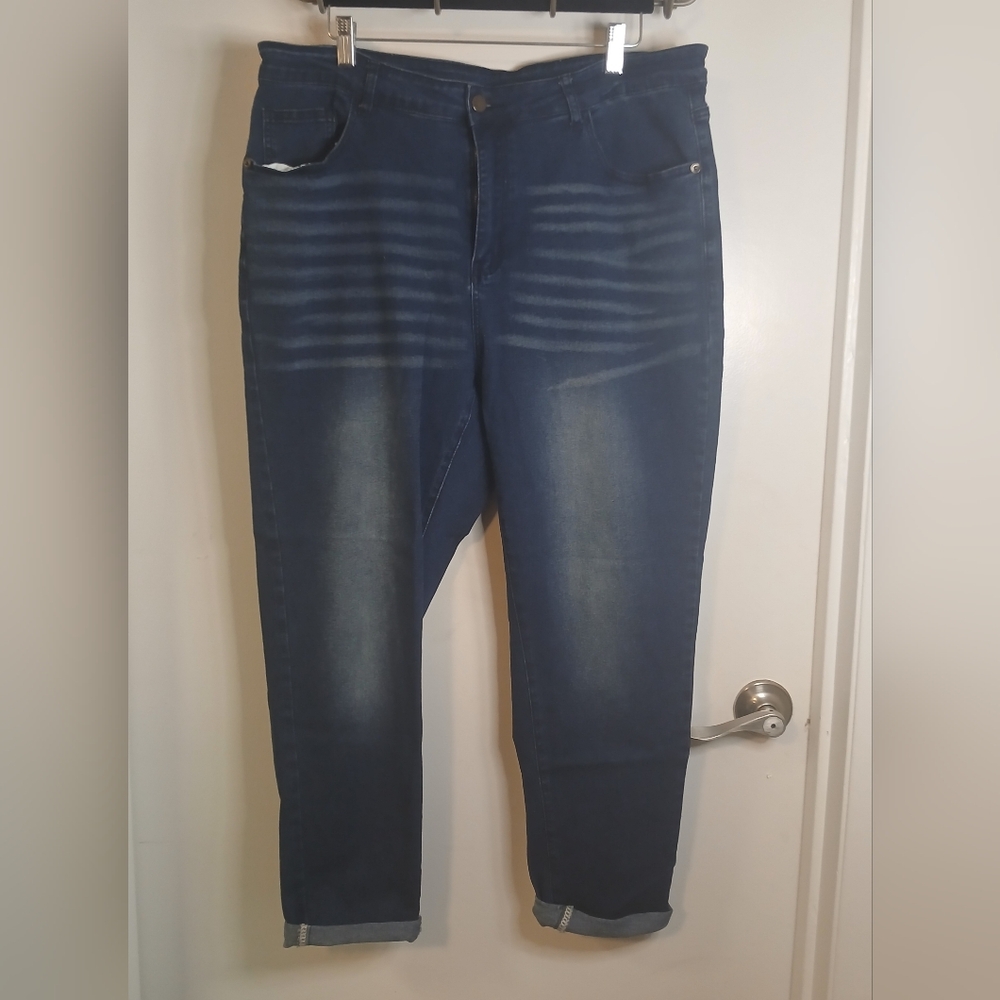 Dark Blue Slim Fit Stretch Jeans 3X